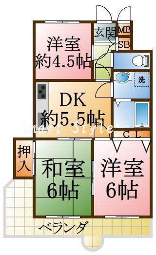 ビバリーハウス須磨壱番館の間取り