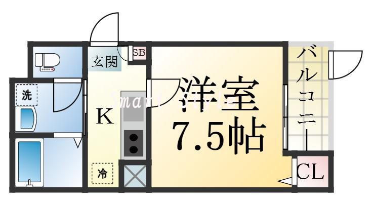 北町の完工年月(2019年3月)築の賃貸アパートの間取り