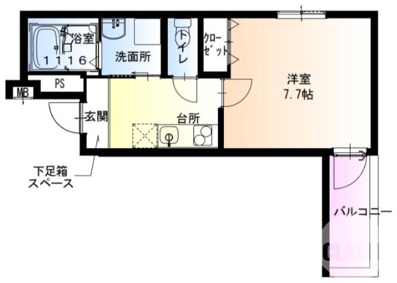 上野芝町の完工年月(2025年10月)築の賃貸アパートの間取り