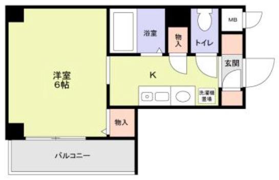 新町の完工年月(1995年3月)築の賃貸マンションの間取り