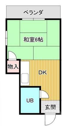 朝日町の完工年月(1981年4月)築の賃貸アパートの間取り