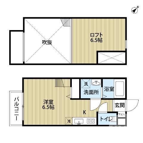 寺地町東の完工年月(2012年2月)築の賃貸アパートの間取り