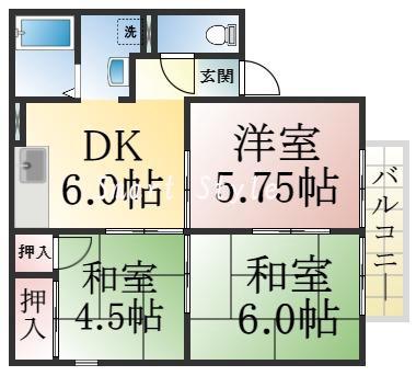 清玄町の完工年月(1996年7月)築の賃貸アパートの間取り