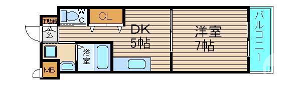 長曽根町の完工年月(2005年10月)築の賃貸マンションの間取り