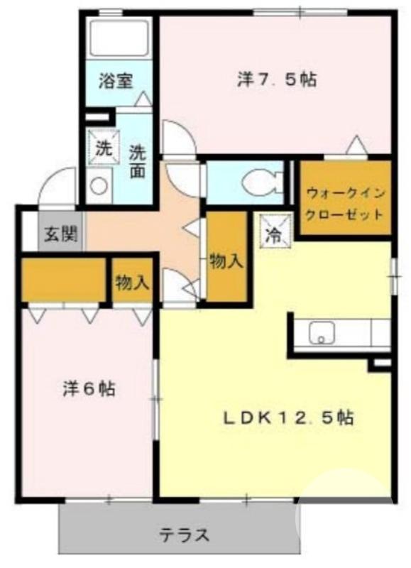 草部の完工年月(2002年3月)築の賃貸アパートの間取り