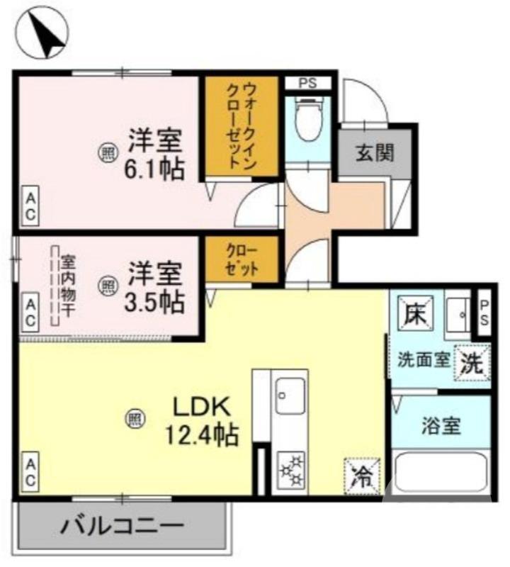 八田西町の完工年月(2025年9月)築の賃貸アパートの間取り
