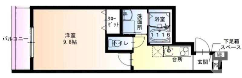 上野芝町の完工年月(2025年10月)築の賃貸アパートの間取り