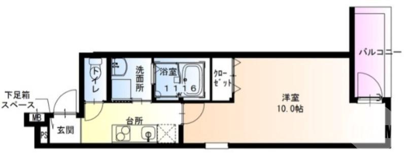 上野芝町の完工年月(2025年10月)築の賃貸アパートの間取り