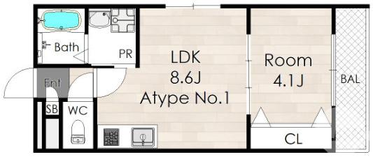 香ヶ丘町の完工年月(2025年8月)築の賃貸アパートの間取り
