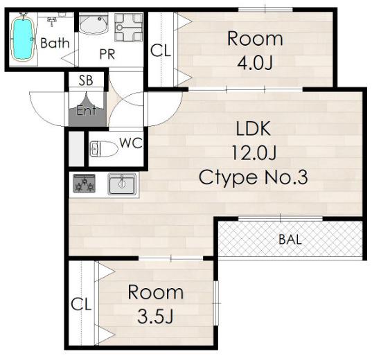 香ヶ丘町の完工年月(2025年8月)築の賃貸アパートの間取り