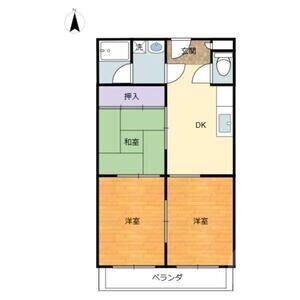 沢良宜東町の完工年月(1980年8月)築の賃貸アパートの間取り