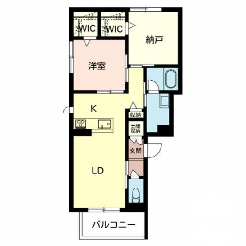 金岡町の完工年月(2019年11月)築の賃貸マンションの間取り