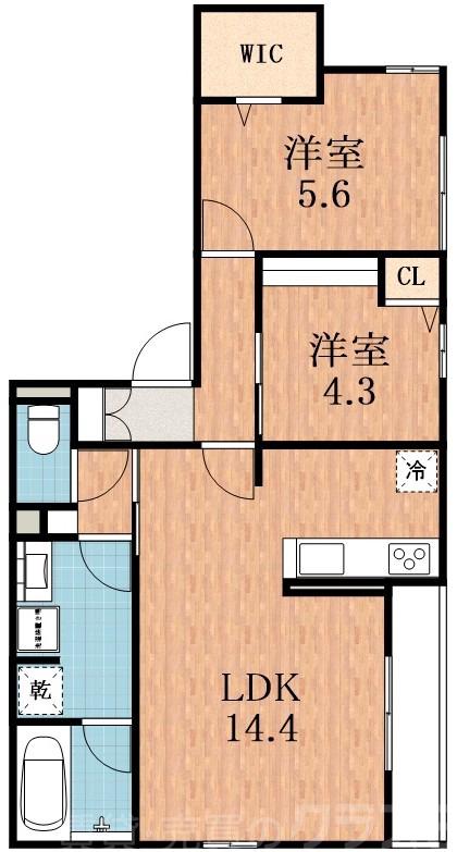 平野西の完工年月(2025年11月)築の賃貸アパートの間取り