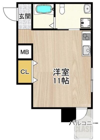 宿屋町東の完工年月(2015年10月)築の賃貸マンションの間取り