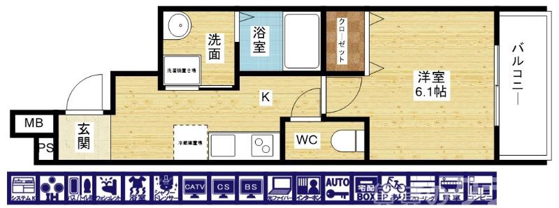 フジパレス東三国Ⅵ番館の間取り