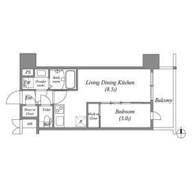 南吹田の完工年月(2024年10月)築の賃貸マンションの間取り