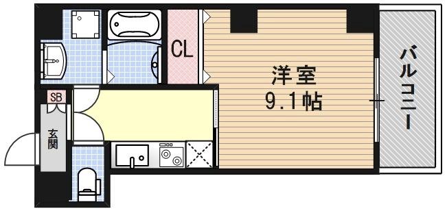 プランドール烏丸の間取り