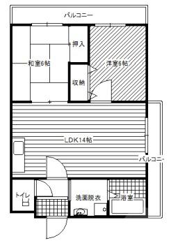 沢良宜西の完工年月(1986年3月)築の賃貸マンションの間取り