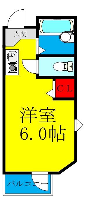 小松の完工年月(1990年3月)築の賃貸マンションの間取り
