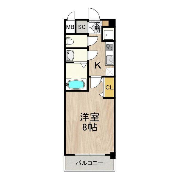 淡路の完工年月(2021年9月)築の賃貸マンションの間取り