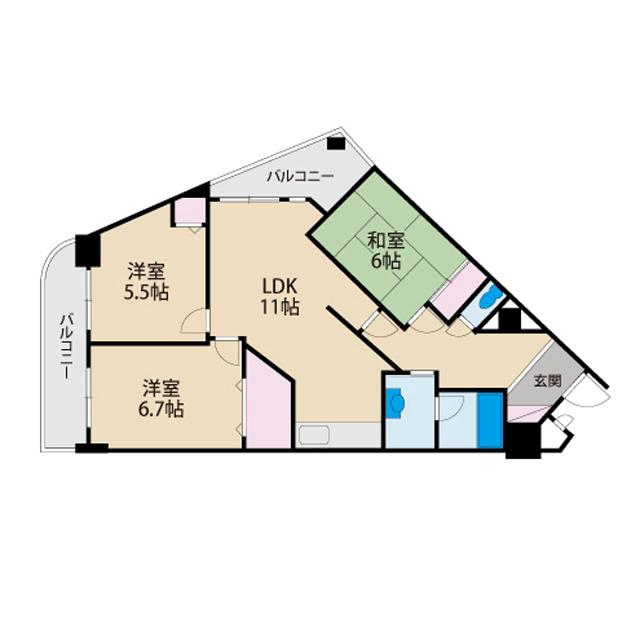 リバージュⅡの間取り