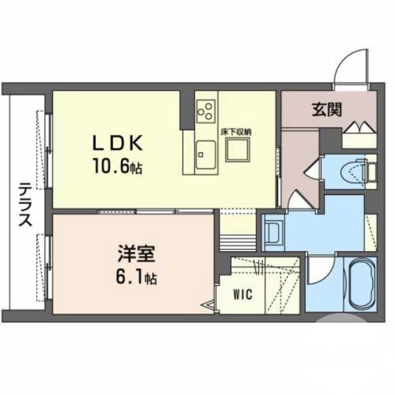 鳳西町の完工年月(2022年7月)築の賃貸マンションの間取り