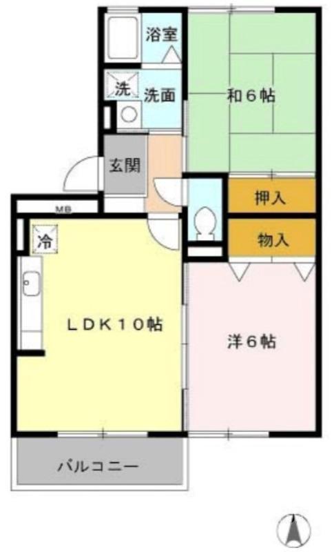 新家町の完工年月(2002年8月)築の賃貸アパートの間取り