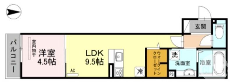 天美東の完工年月(2017年3月)築の賃貸アパートの間取り