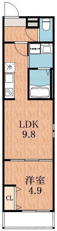 遠里小野の完工年月(2025年11月)築の賃貸アパートの間取り