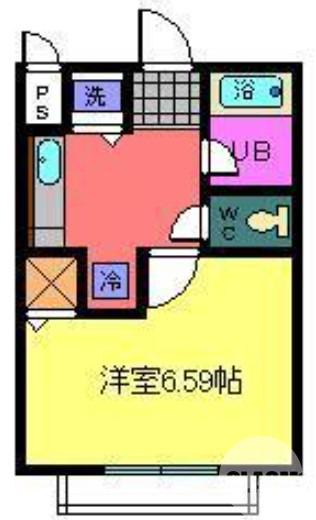 南田出井町の完工年月(2003年1月)築の賃貸アパートの間取り