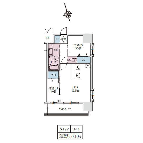 西淡路の完工年月(2026年1月)築の賃貸マンションの間取り