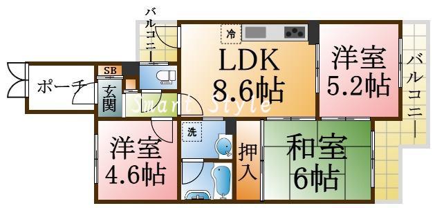 ヴェルドール上池田の間取り