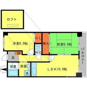 千里山西の完工年月(1994年2月)築の賃貸マンションの間取り