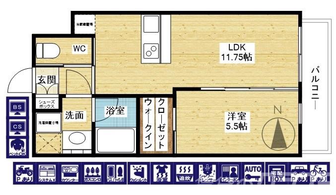 プレジオ三国EUROの間取り