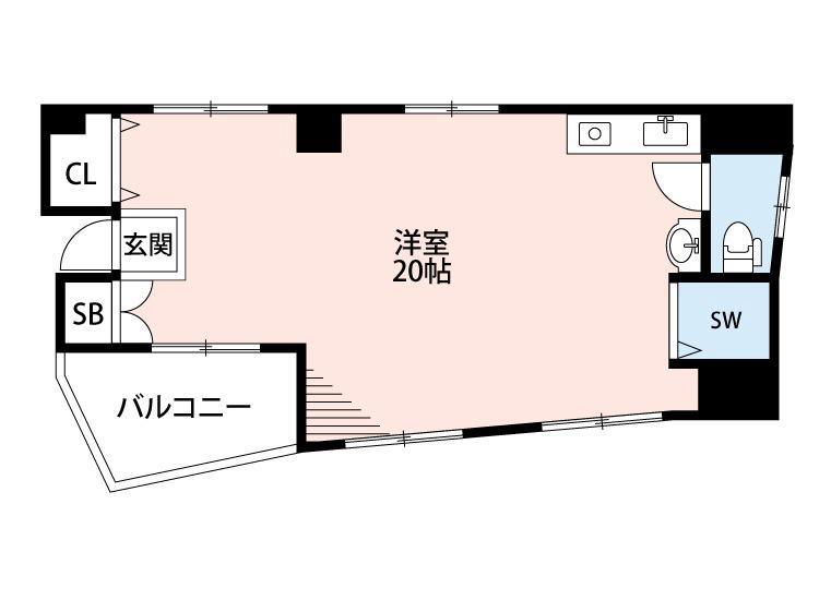 末広町の完工年月(2000年3月)築の賃貸マンションの間取り