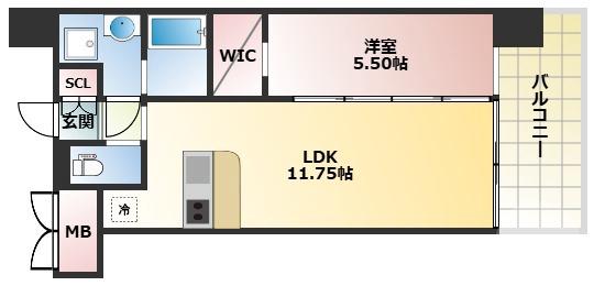 新高の完工年月(2025年8月)築の賃貸マンションの間取り