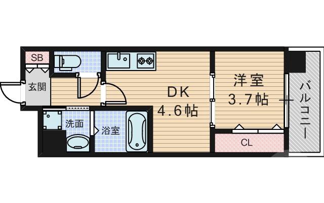 東中島の完工年月(2018年3月)築の賃貸マンションの間取り