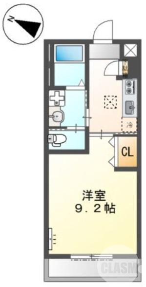 引野町の完工年月(2019年1月)築の賃貸マンションの間取り