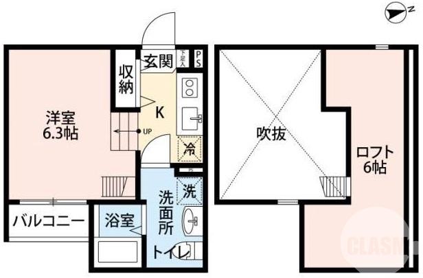 浜寺石津町中の完工年月(2015年10月)築の賃貸アパートの間取り