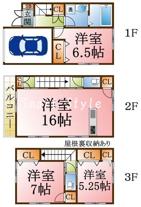 東町1丁目貸家の間取り