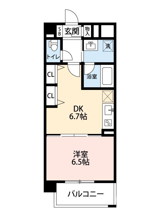毛穴町の完工年月(2008年10月)築の賃貸マンションの間取り