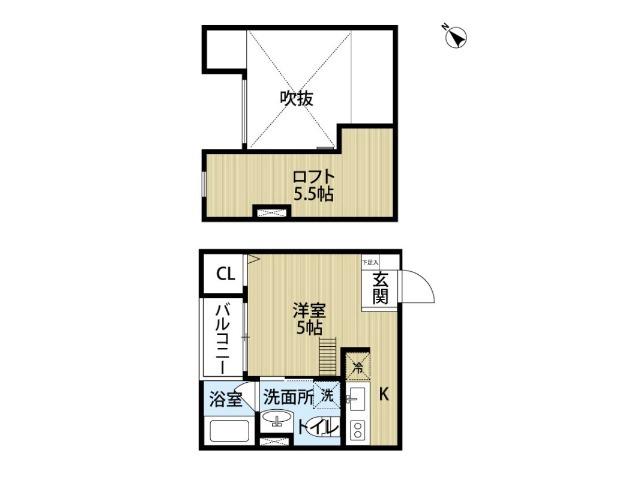 大浜北町の完工年月(2013年12月)築の賃貸アパートの間取り