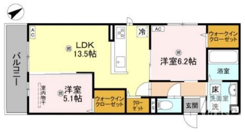 永代町の完工年月(2025年9月)築の賃貸アパートの間取り