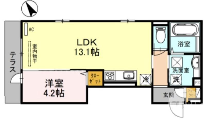 一条通の完工年月(2019年1月)築の賃貸アパートの間取り