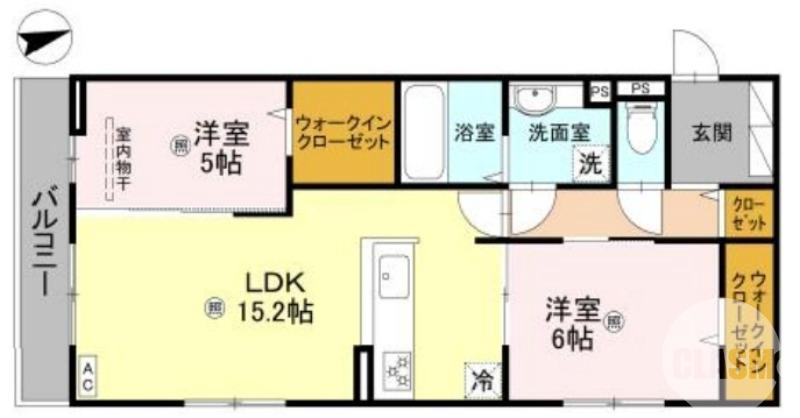 鳳中町の完工年月(2025年11月)築の賃貸アパートの間取り