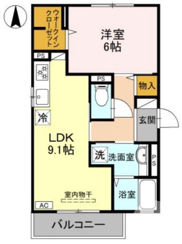 天美南の完工年月(2019年12月)築の賃貸アパートの間取り