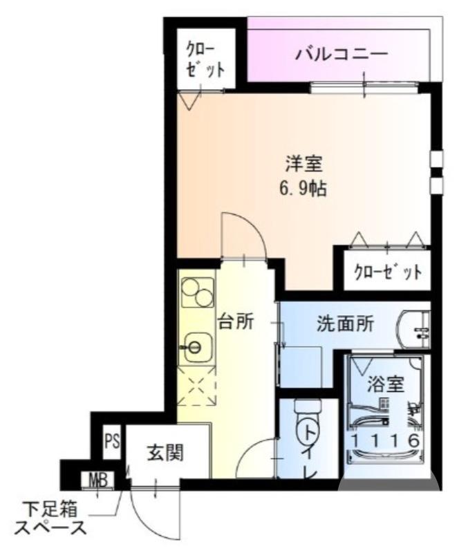 浜寺諏訪森町中の完工年月(2024年12月)築の賃貸アパートの間取り