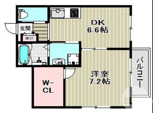 海山町の完工年月(2016年6月)築の賃貸アパートの間取り