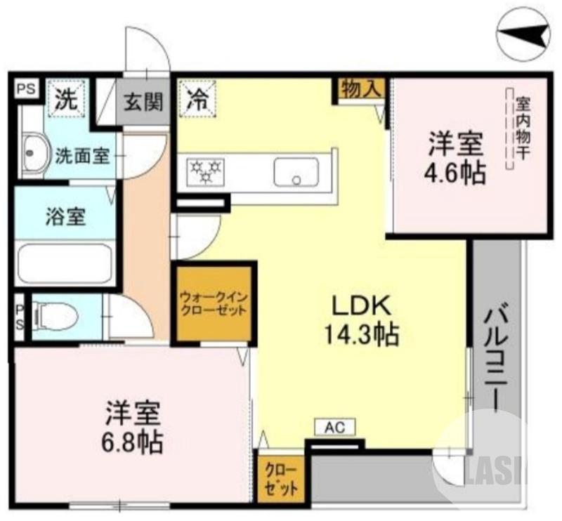 常磐町の完工年月(2025年12月)築の賃貸アパートの間取り