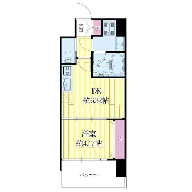 南吹田の完工年月(2019年3月)築の賃貸マンションの間取り